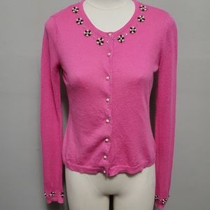Ice Designs 90s inspired bubblegum pink embellished cardigan size small